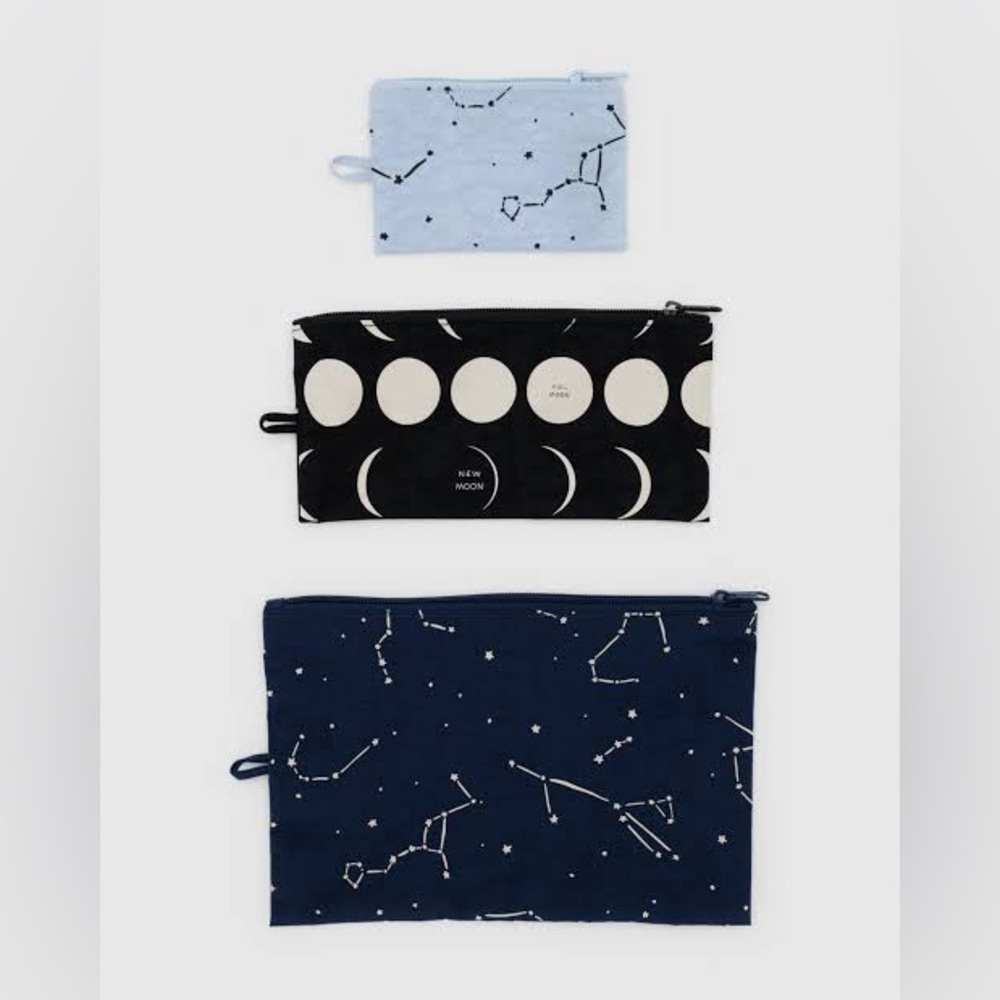 Baggu Flat Pouch Set Night Sky